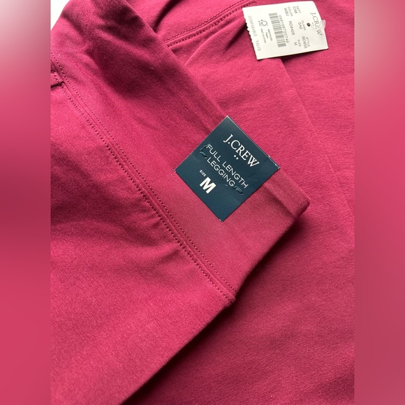 NWT J Crew full length leggings maroon size medium - Picture 5 of 7